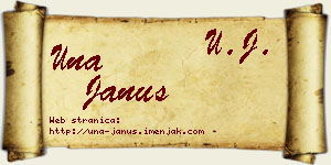 Una Janus vizit kartica